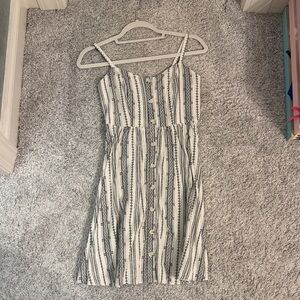 Old Navy Black and White Striped Mini Dress